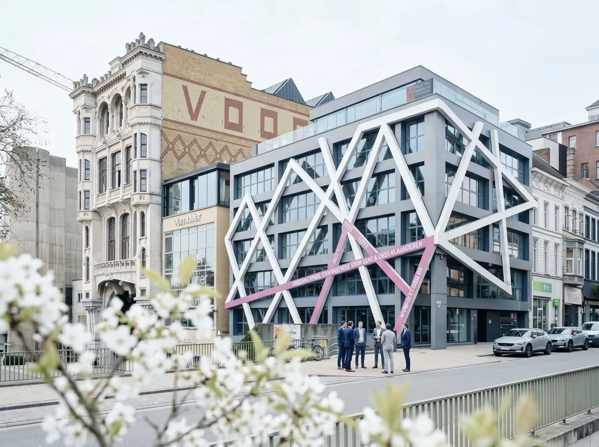 Het gebouw van VOKA Oost-Vlaanderen aan de Leie in Gent